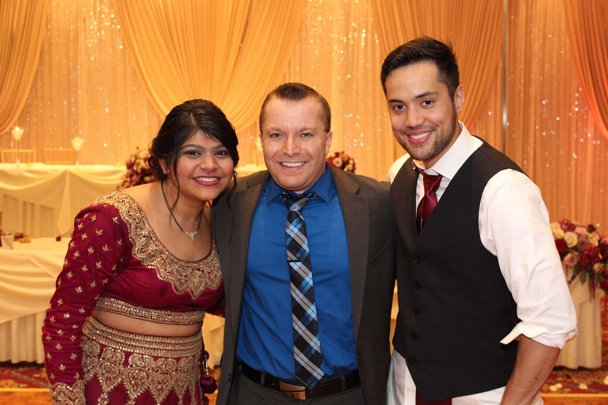 DJ Paul with Indian Wedding Couple at Bolingbrook Golf Club