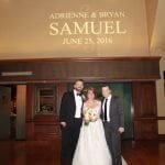 DJ Paul with Adrienne and Bryan at their wedding in Woodstock IL