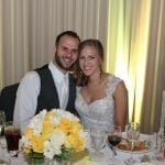 Happy Wedding Couple at White Deer Run Golf Club Vernon Hills Wedding DJ Blog Cover