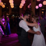 Bride and groom sharing their first dance at their wedding at The Publican, with music by Paul Michaels Events, a Chicago wedding DJ company