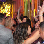 Dance floor full of dancing guest at Avli on the Park, dancing to music by the best Chicago DJ Entertainment Services, Paul Michaels Events