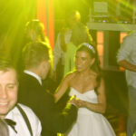 Bride and groom on the dance floor dancing to the best Chicago wedding dj