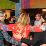 Group of people swaying to music Bar Mitzvah DJ company in Chicago