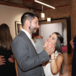 Bride and groom on the dance floor at Morgan Arts Complex